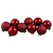 Northlight 2-Finish Glass Ball Christmas Ornaments - 2.5" (60mm) - Cherry Red - 9ct